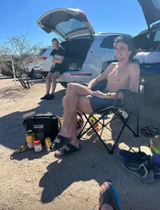 Joshua Brimhall,  Guitar Doctor Joshua Moore, and Will Baldwin myself after the Pemberton 50k trail race in Fountain Hills, Arizona