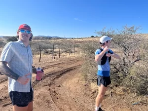 Gearing up for a long run on the Black Canyon Trail