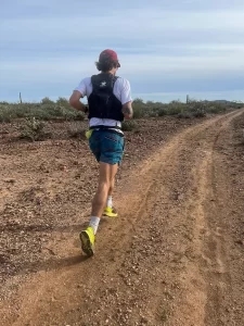 Eric Senseman charging up a hill on the Black Canyon Trail