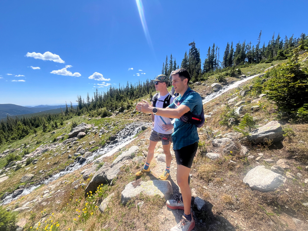 Trail running in the Rocky Mountains