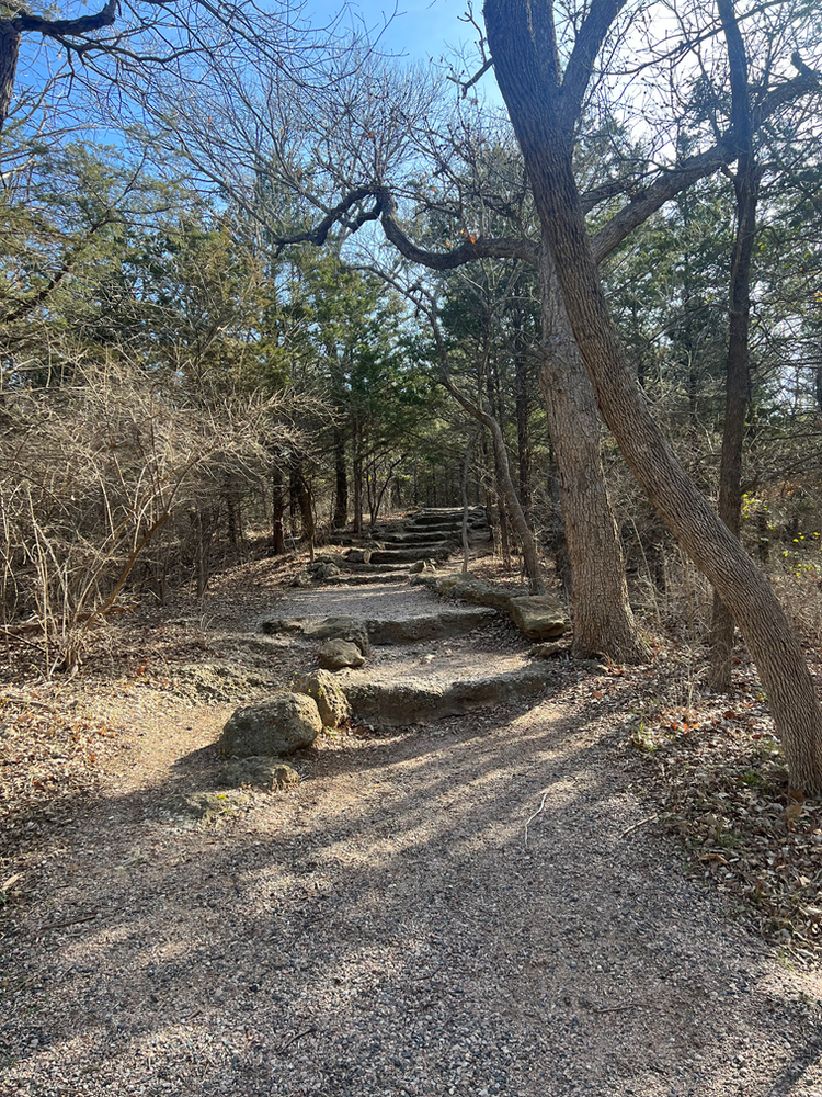 The steps coming into Pavillion Springs at Chickasaw National Recreation Area in Sulphur, OK