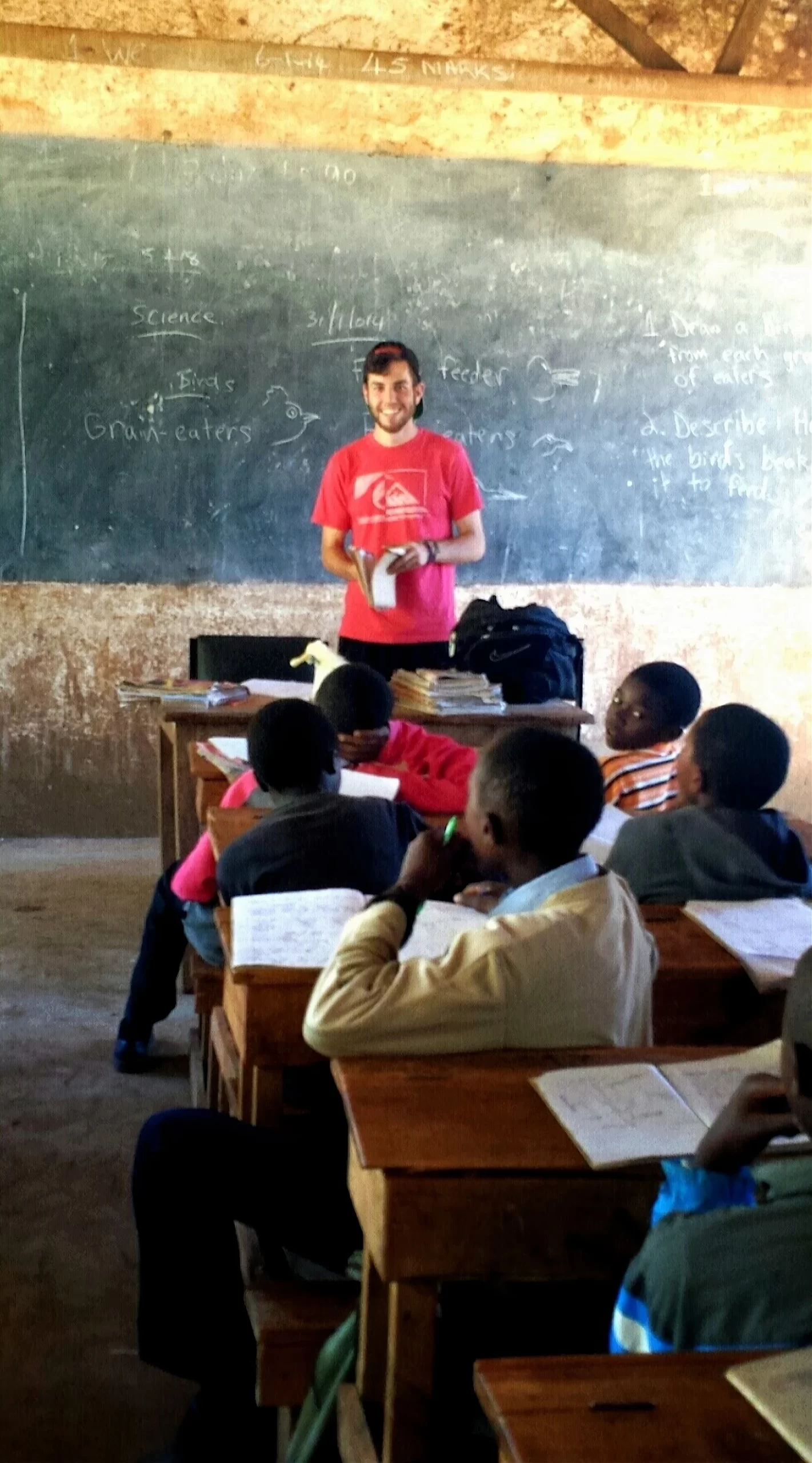 Me Teaching at Kamangu Primary